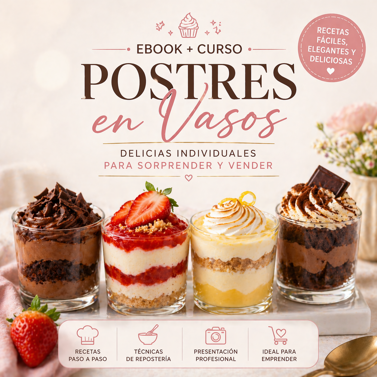 ¡Postres en Vasos que Enamoran y se Venden Solos! La Guía Completa para Sorprender y Emprender 🍨🍫