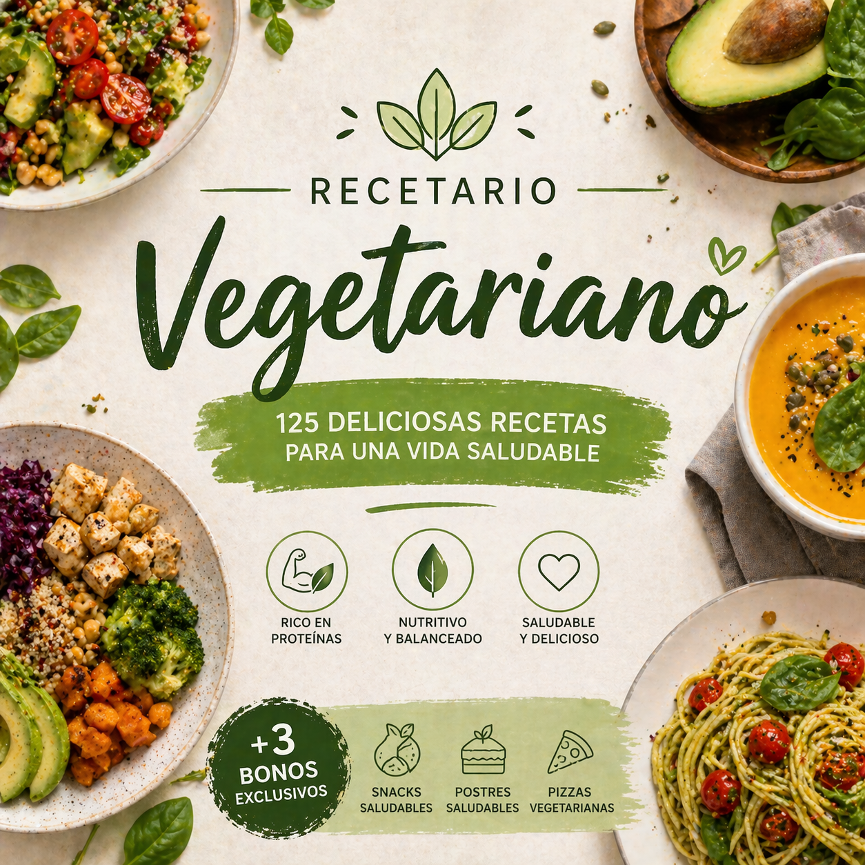 125 Recetas Vegetarianas Irresistibles: Comé Rico, Sano y con Todo el Sabor que Merecés 🌱🥗