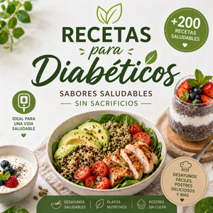 Más de 200 Recetas para Diabéticos: Comé Sabroso, Cuidate y Disfrutá Cada Plato Sin Culpa 🍽️💙