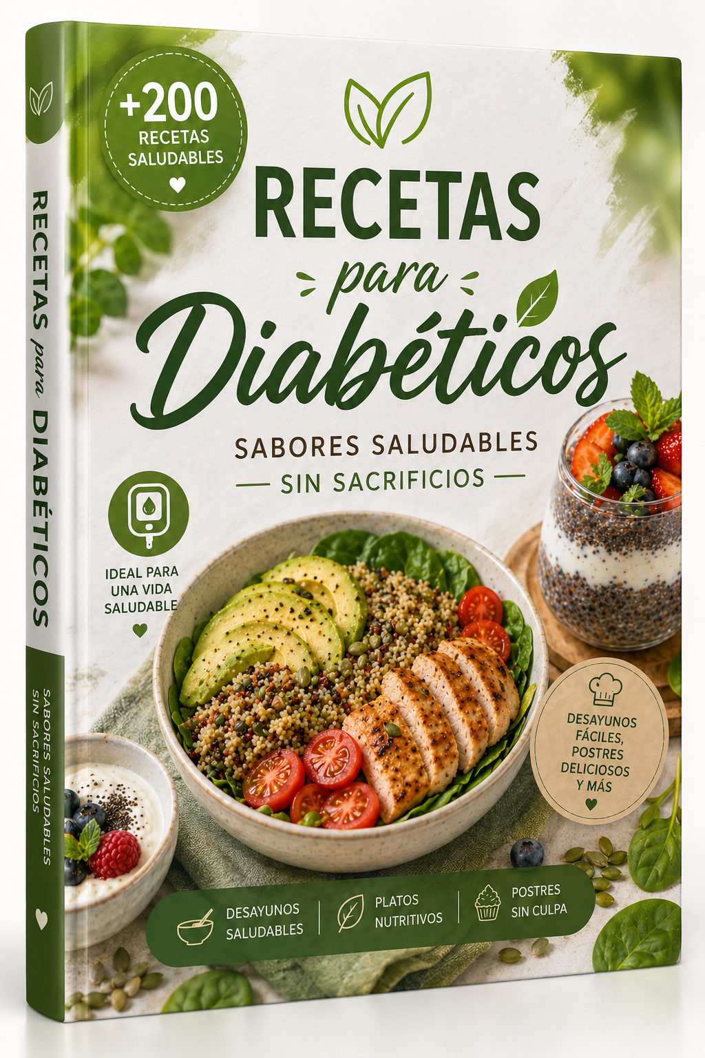 Más de 200 Recetas para Diabéticos: Comé Sabroso, Cuidate y Disfrutá Cada Plato Sin Culpa 🍽️💙